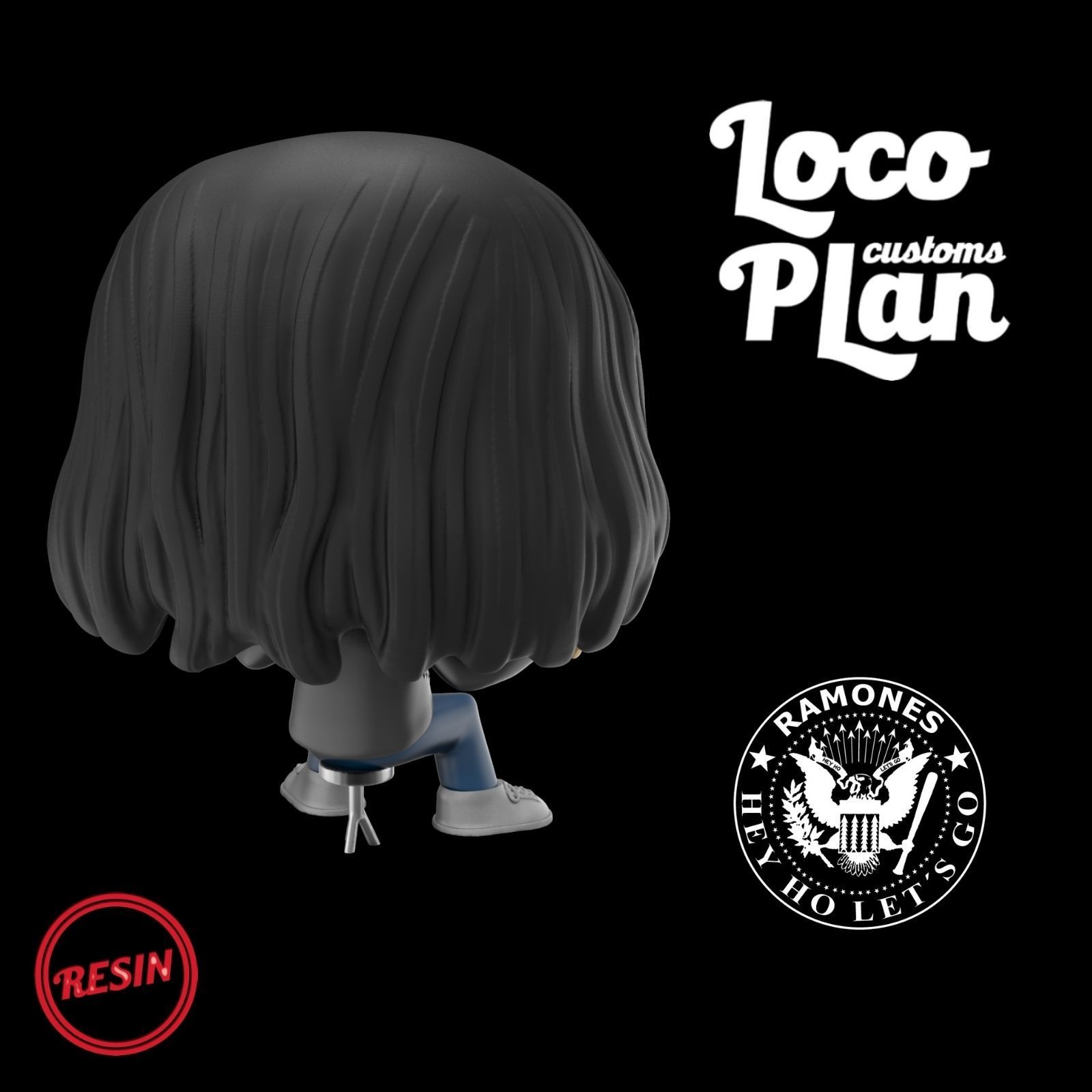 Marky Ramone The Ramones Custom 3D print model_2