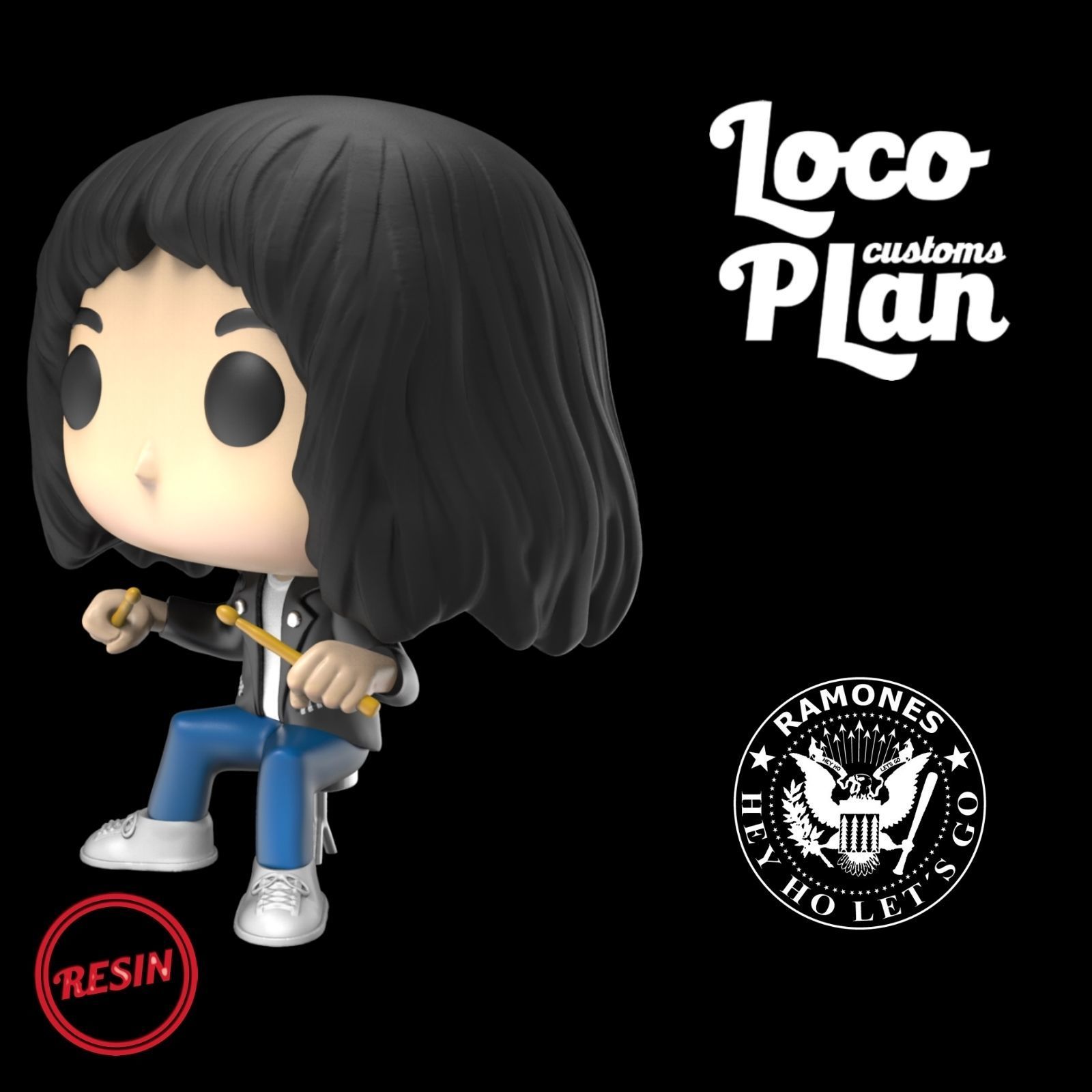 Marky Ramone The Ramones Custom 3D print model_1