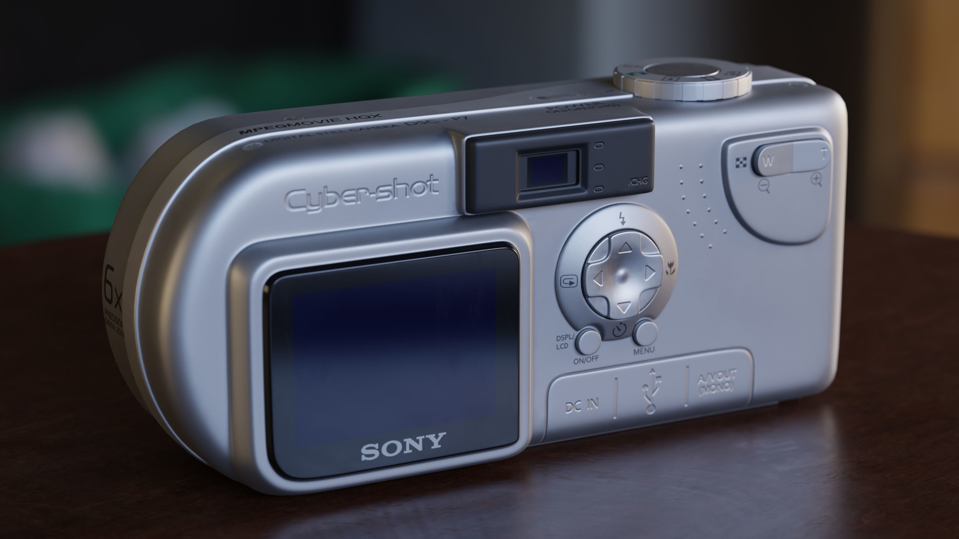 Digital camera Sony dsc-p9  3D model_1