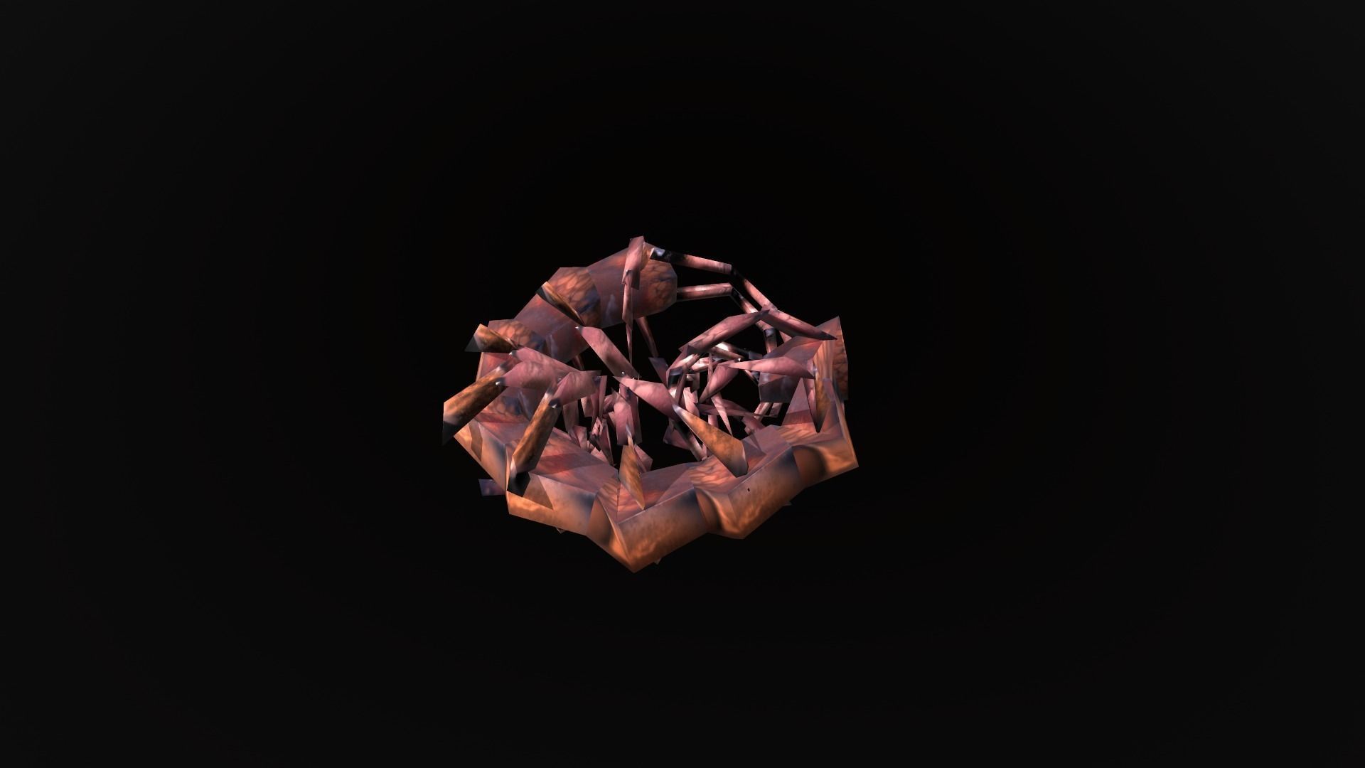 low-poly animated centipede Low-poly 3D model_8