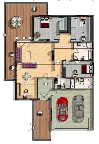 Autodesk Revit 3D and 2d Project file 3D model