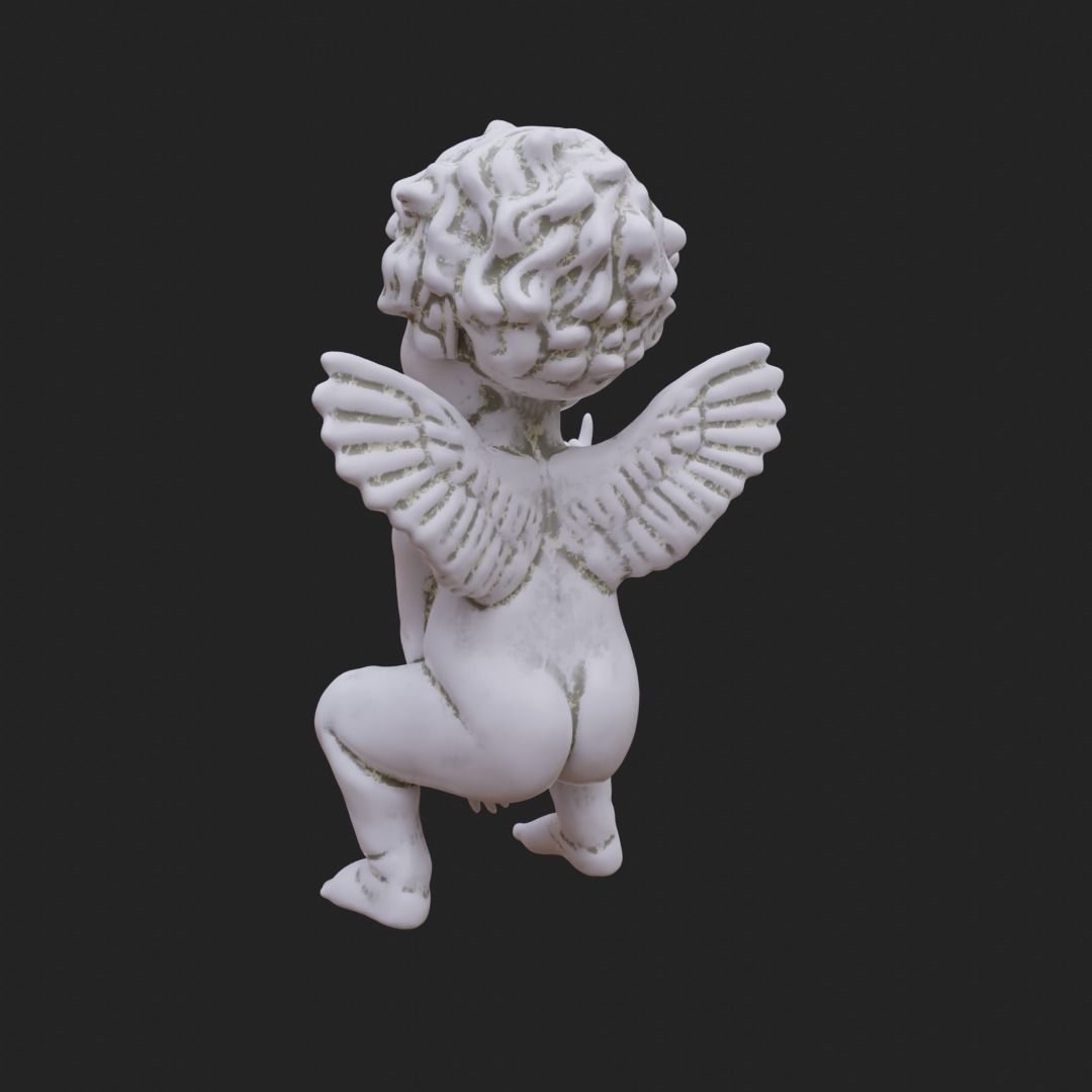 Cheeky Cherub with Horns 3D print model_4