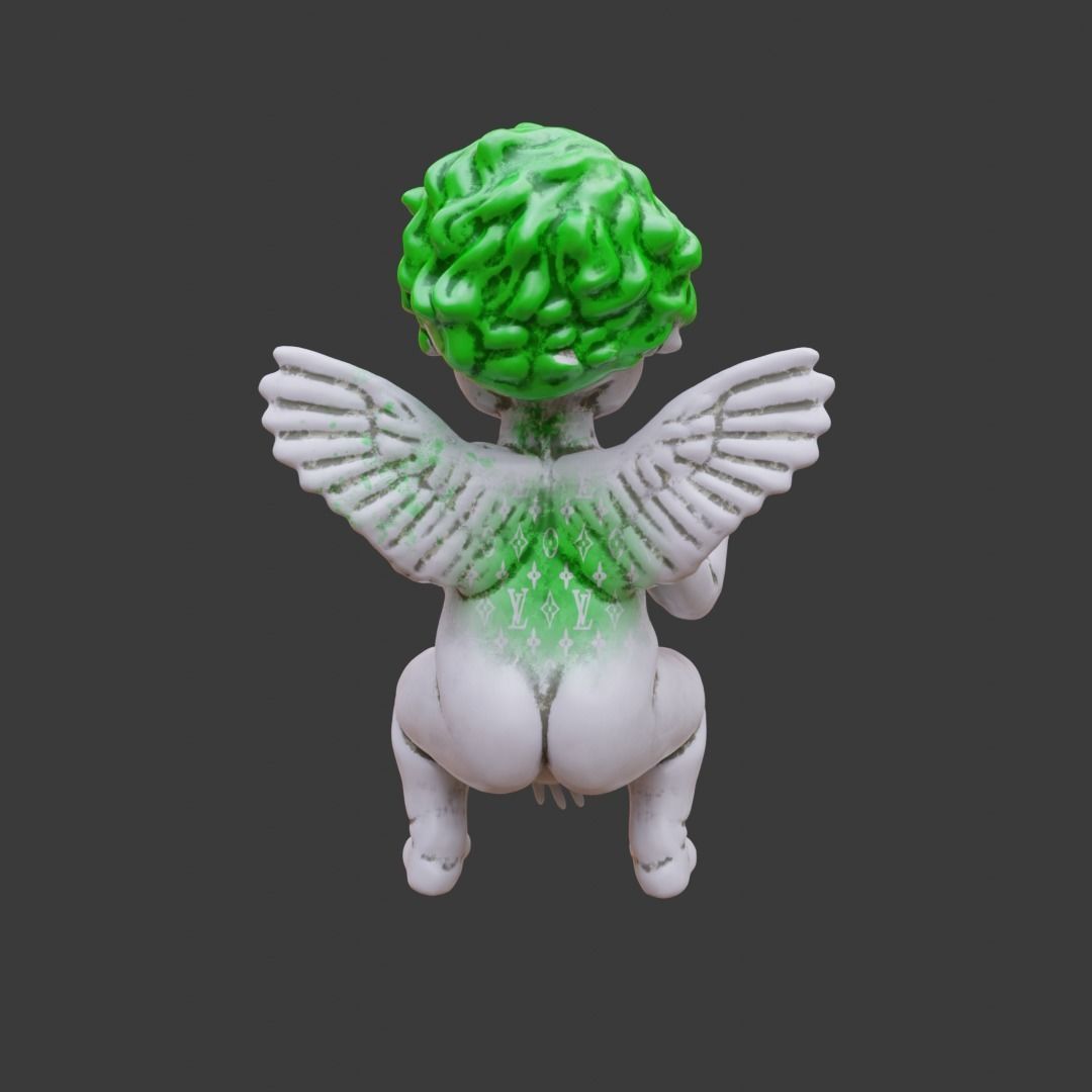 Cheeky Cherub with Horns 3D print model_10