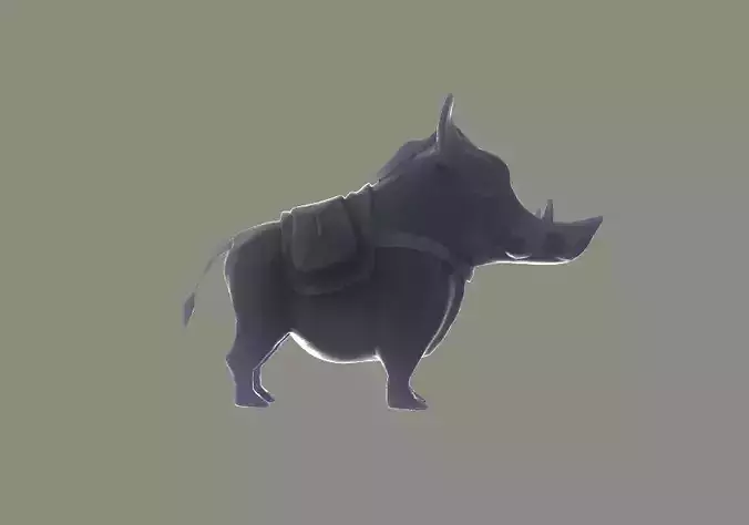 Mighty Boar Courier DOTA 2 3D Model