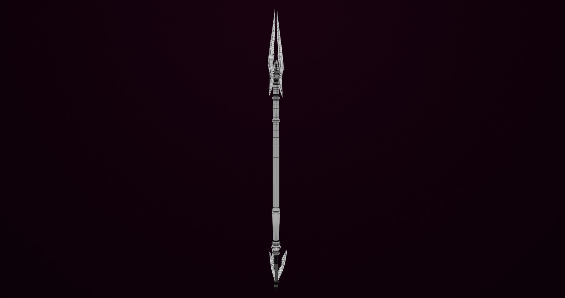 Fantasy Trident 07 All PBR Unity UE Textures Included Low-poly 3D model_18