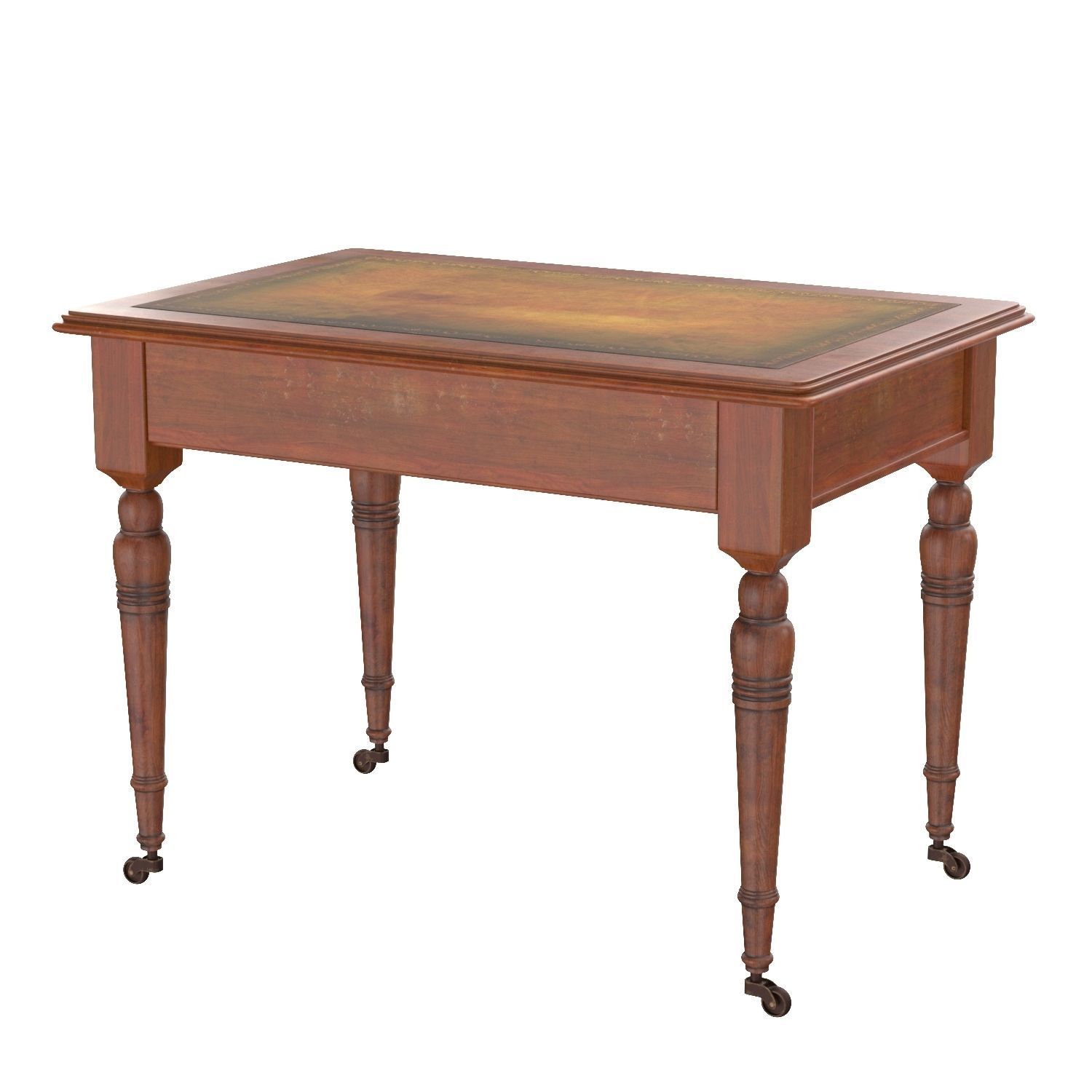 Antique Victorian Writing Table 3D model_4