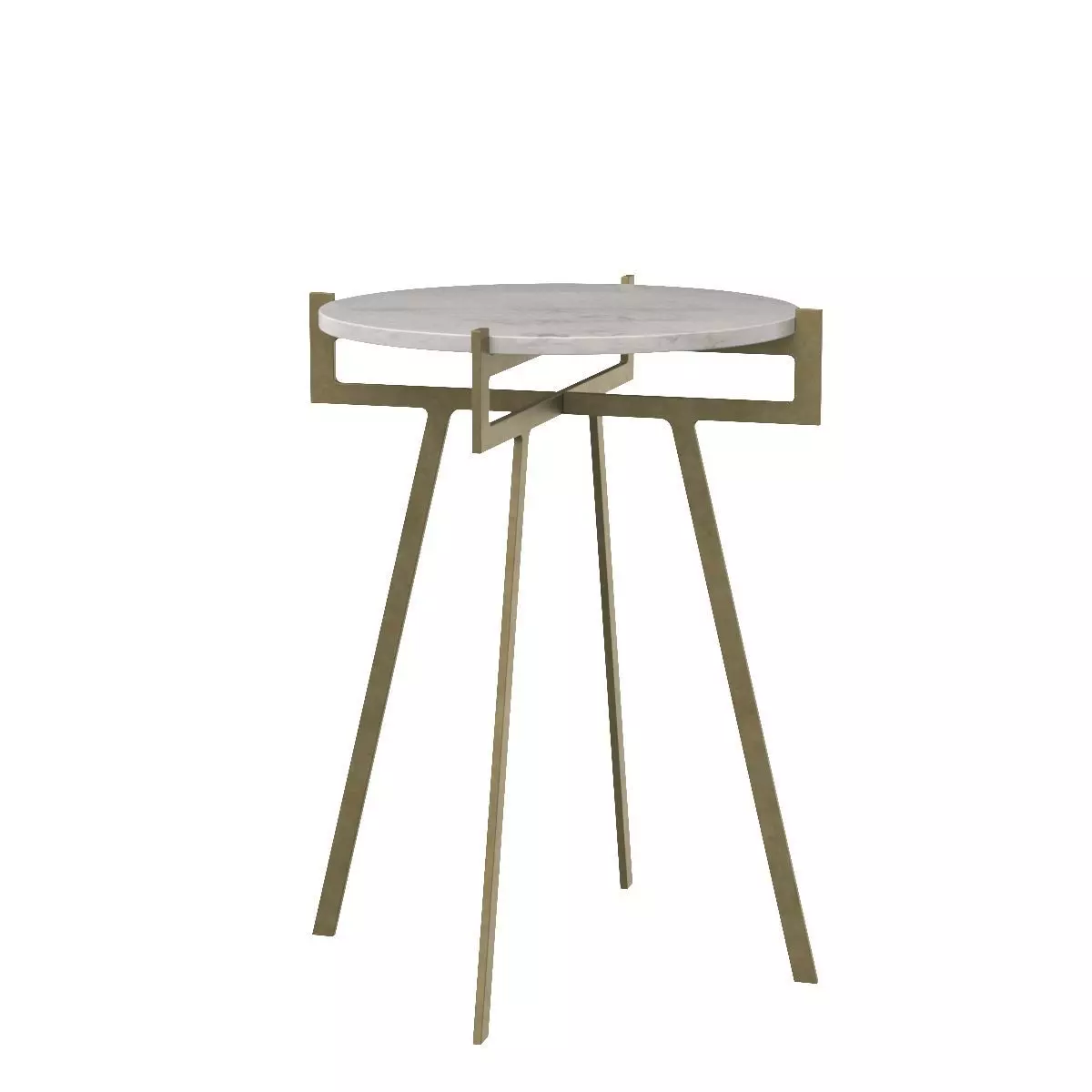 Anak Side White Table 3D model_0