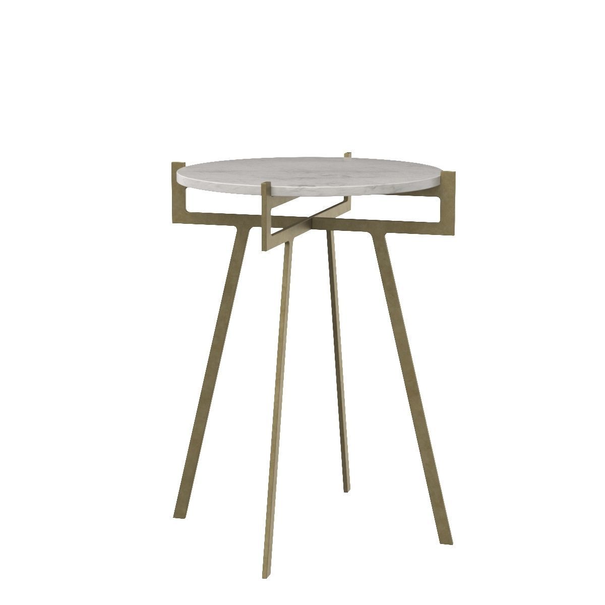 Anak Side White Table 3D model_1