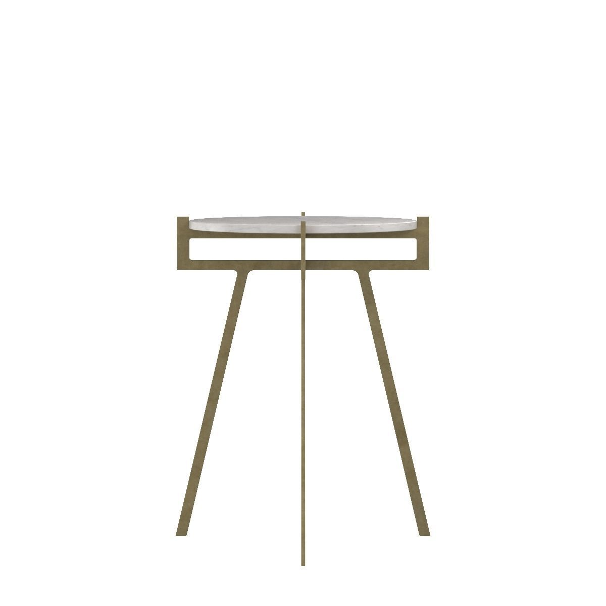 Anak Side White Table 3D model_2