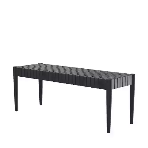 Amalia Leather Weave Bench BCH1001D