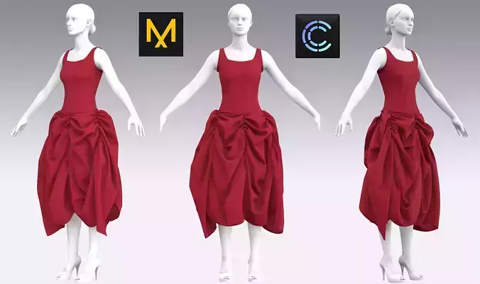 Dress Outfits MD CLO 3D ZPRJ ZPAC project files 3D model