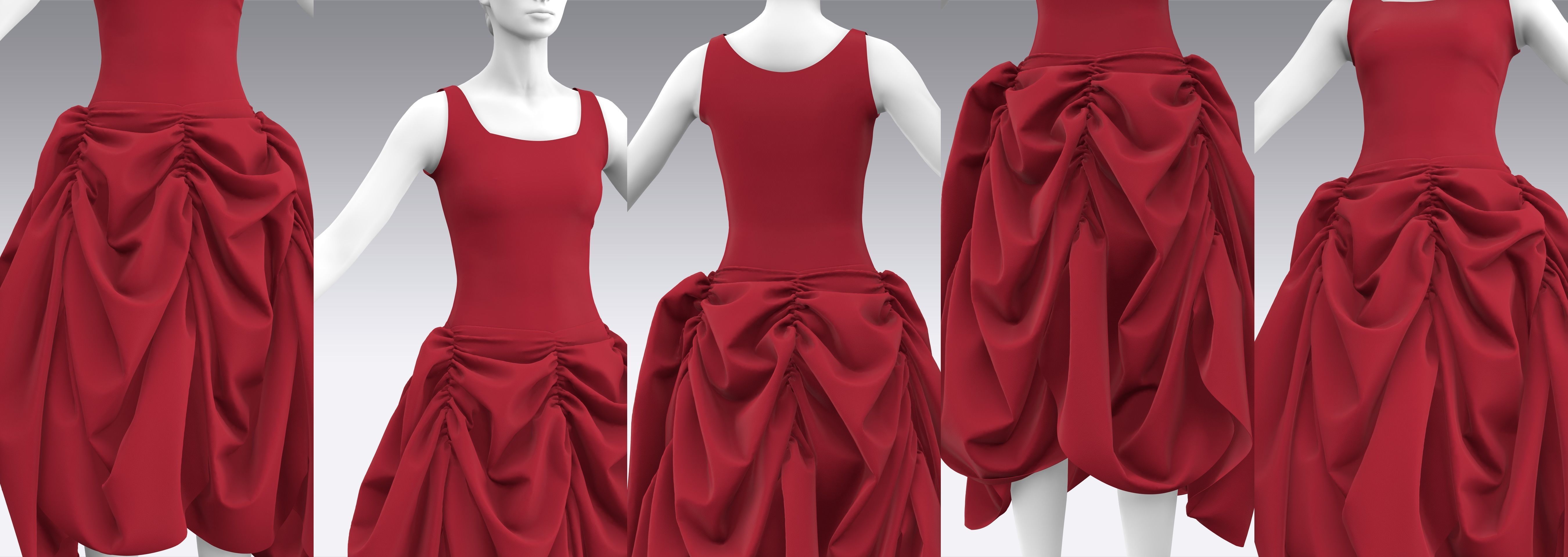 Dress Outfits MD CLO 3D ZPRJ ZPAC project files 3D model_8