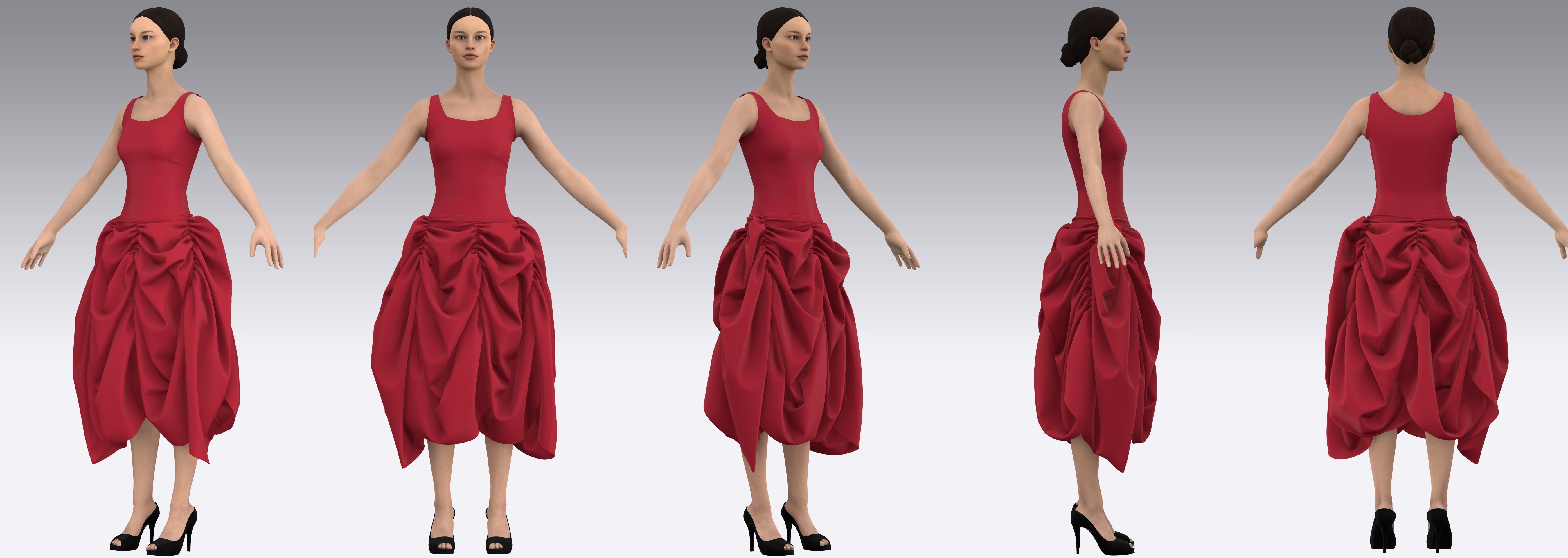 Dress Outfits MD CLO 3D ZPRJ ZPAC project files 3D model_4