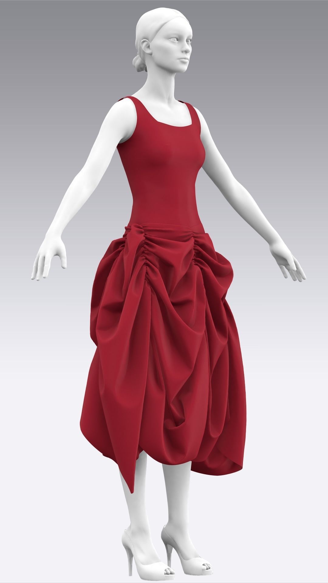 Dress Outfits MD CLO 3D ZPRJ ZPAC project files 3D model_23