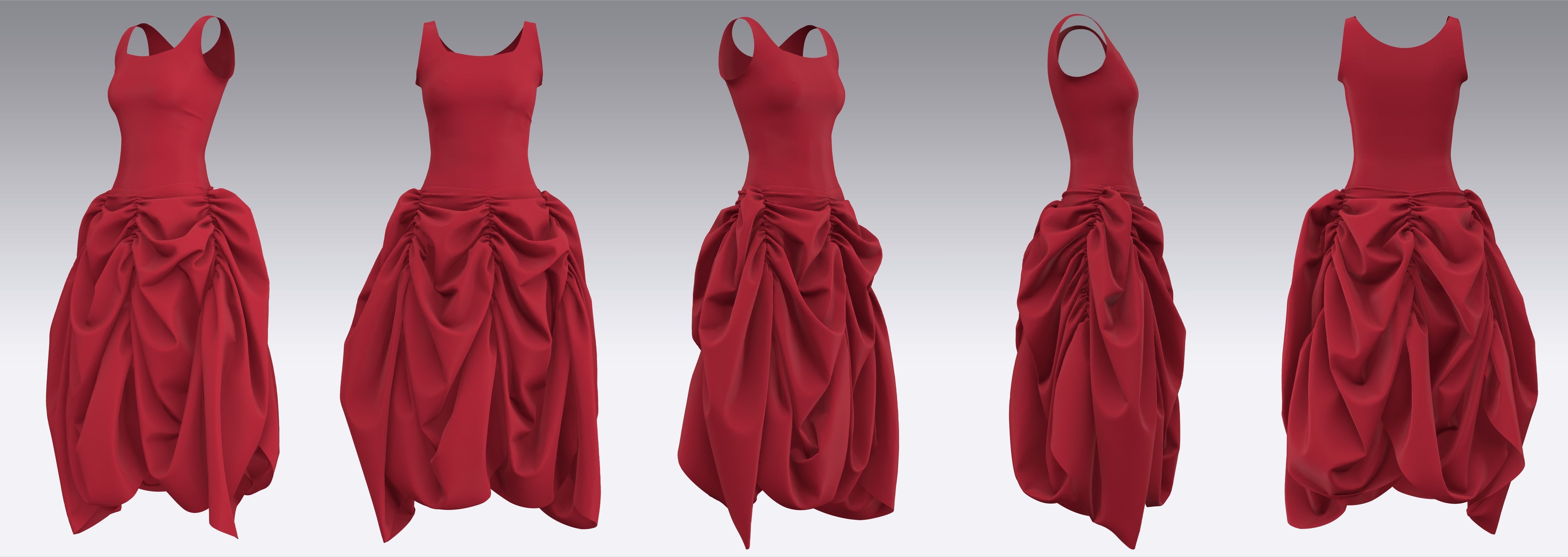 Dress Outfits MD CLO 3D ZPRJ ZPAC project files 3D model_5