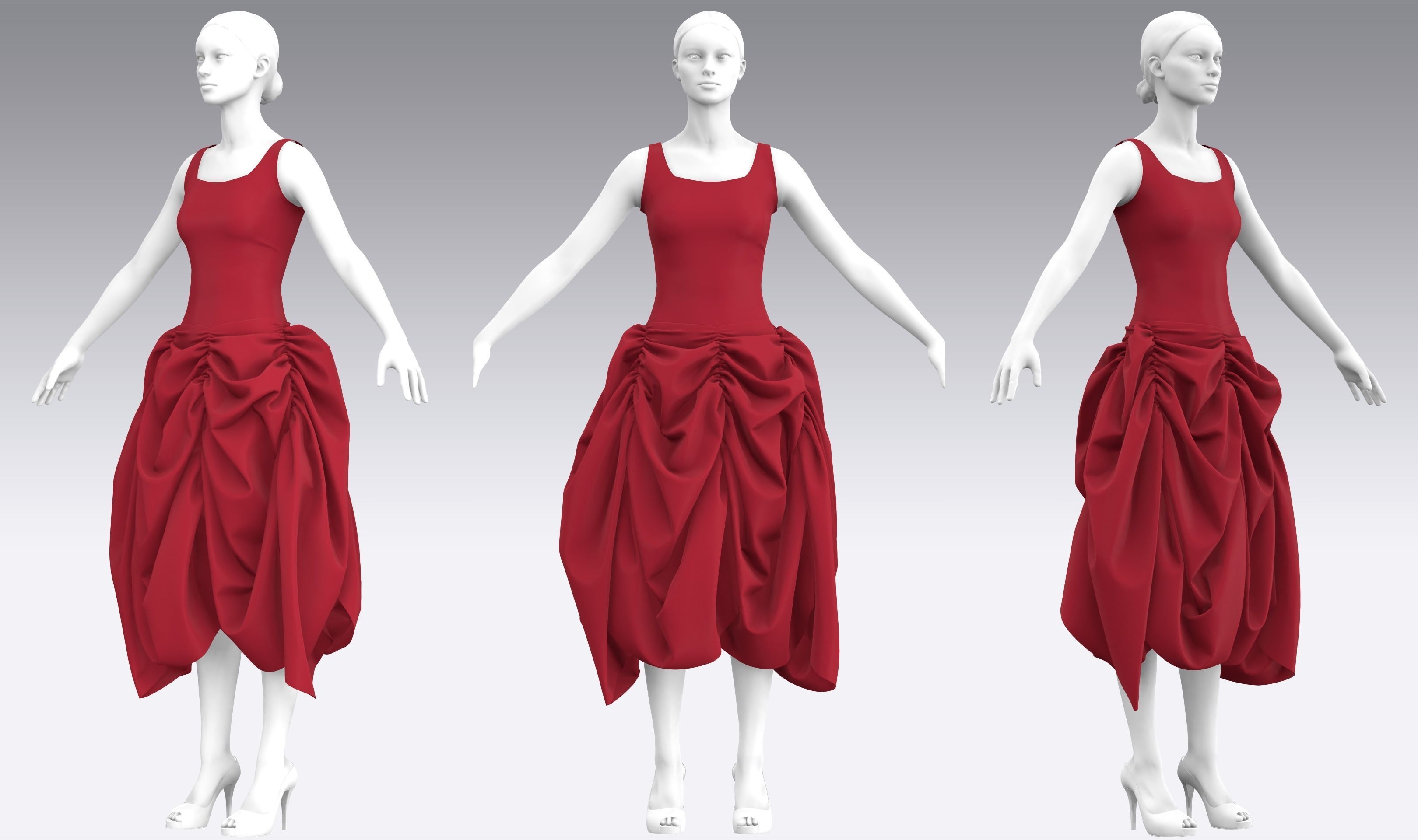 Dress Outfits MD CLO 3D ZPRJ ZPAC project files 3D model_2
