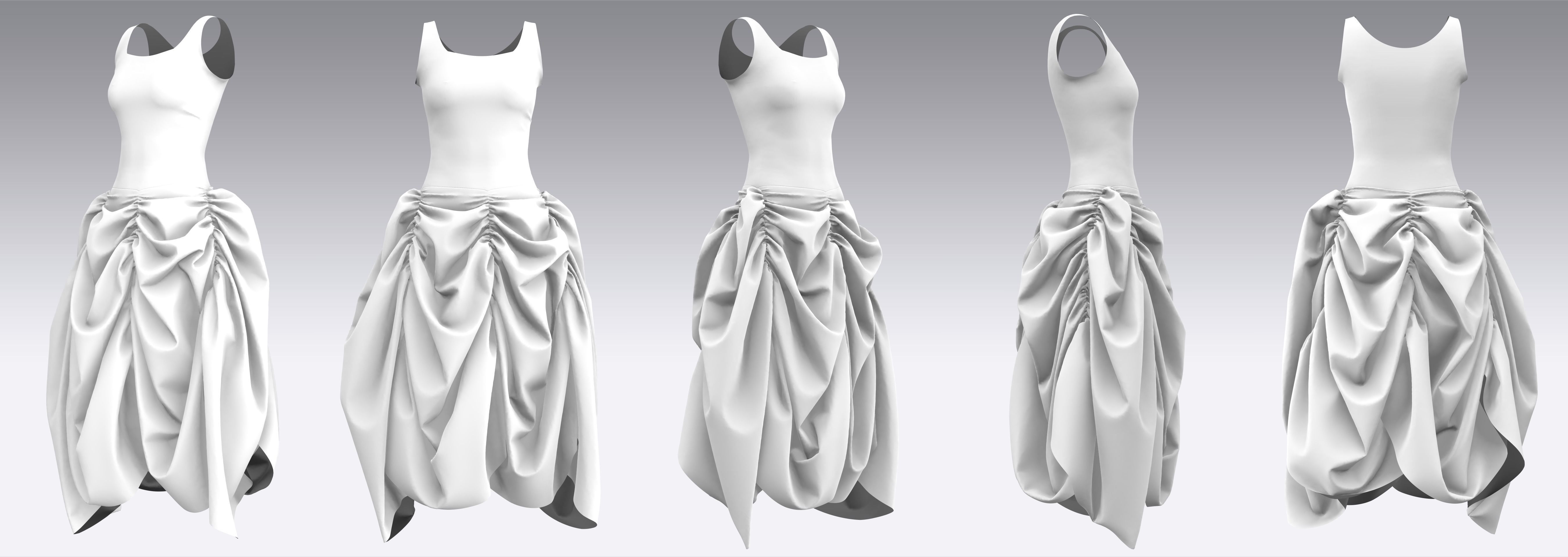 Dress Outfits MD CLO 3D ZPRJ ZPAC project files 3D model_6