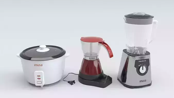 kitchen electrical equipment   Low-poly 3D model