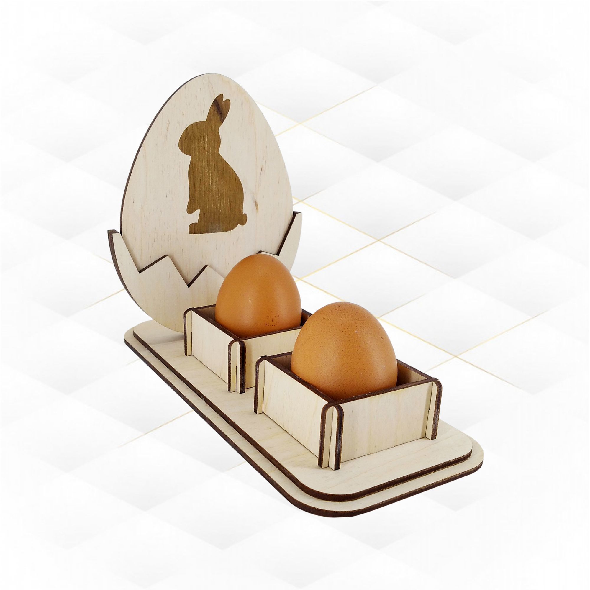 Easter bunny egg holder svg dxf files for laser cutting 3D model 3D ...
