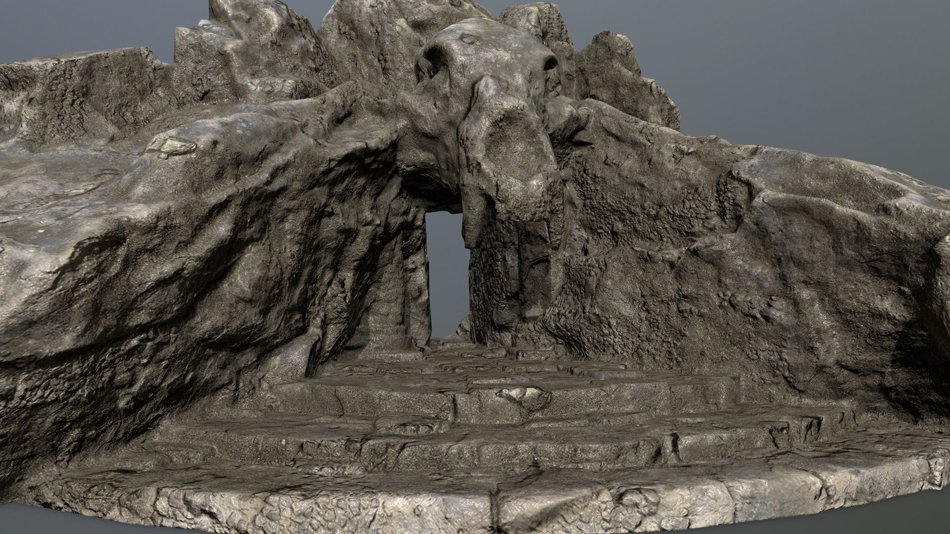 Skull Gate 13 Low-poly 3D model_11