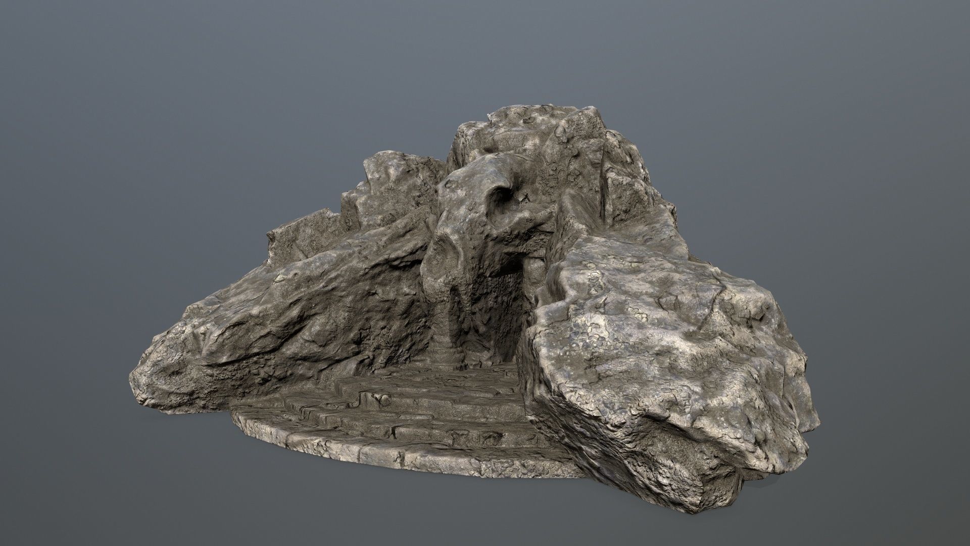 Skull Gate 13 Low-poly 3D model_9