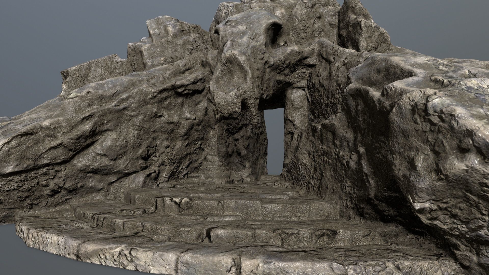 Skull Gate 13 Low-poly 3D model_12