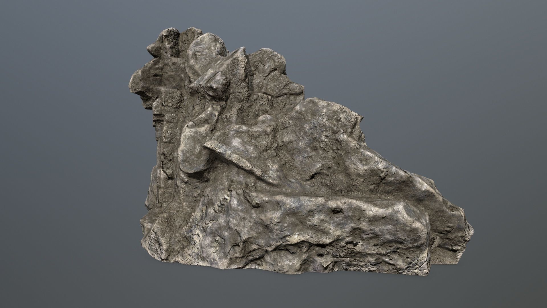 Skull Gate 13 Low-poly 3D model_4