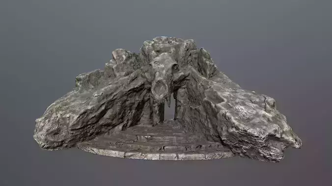 Skull Gate 13 Low-poly 3D model