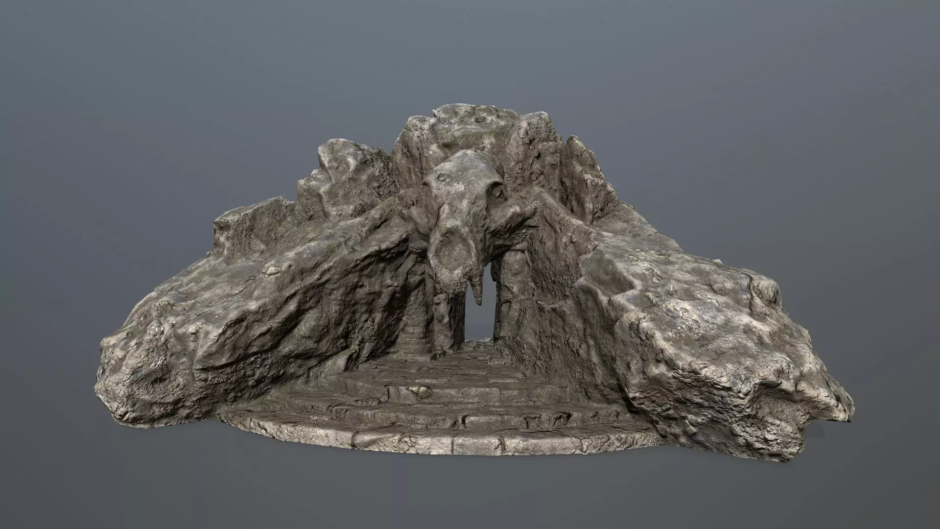 Skull Gate 13 Low-poly 3D model_0