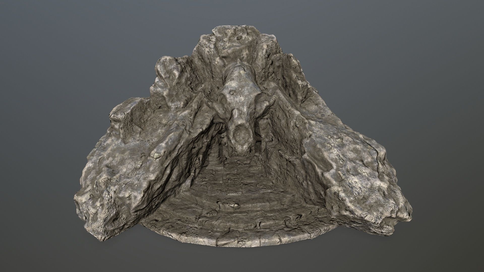 Skull Gate 13 Low-poly 3D model_10