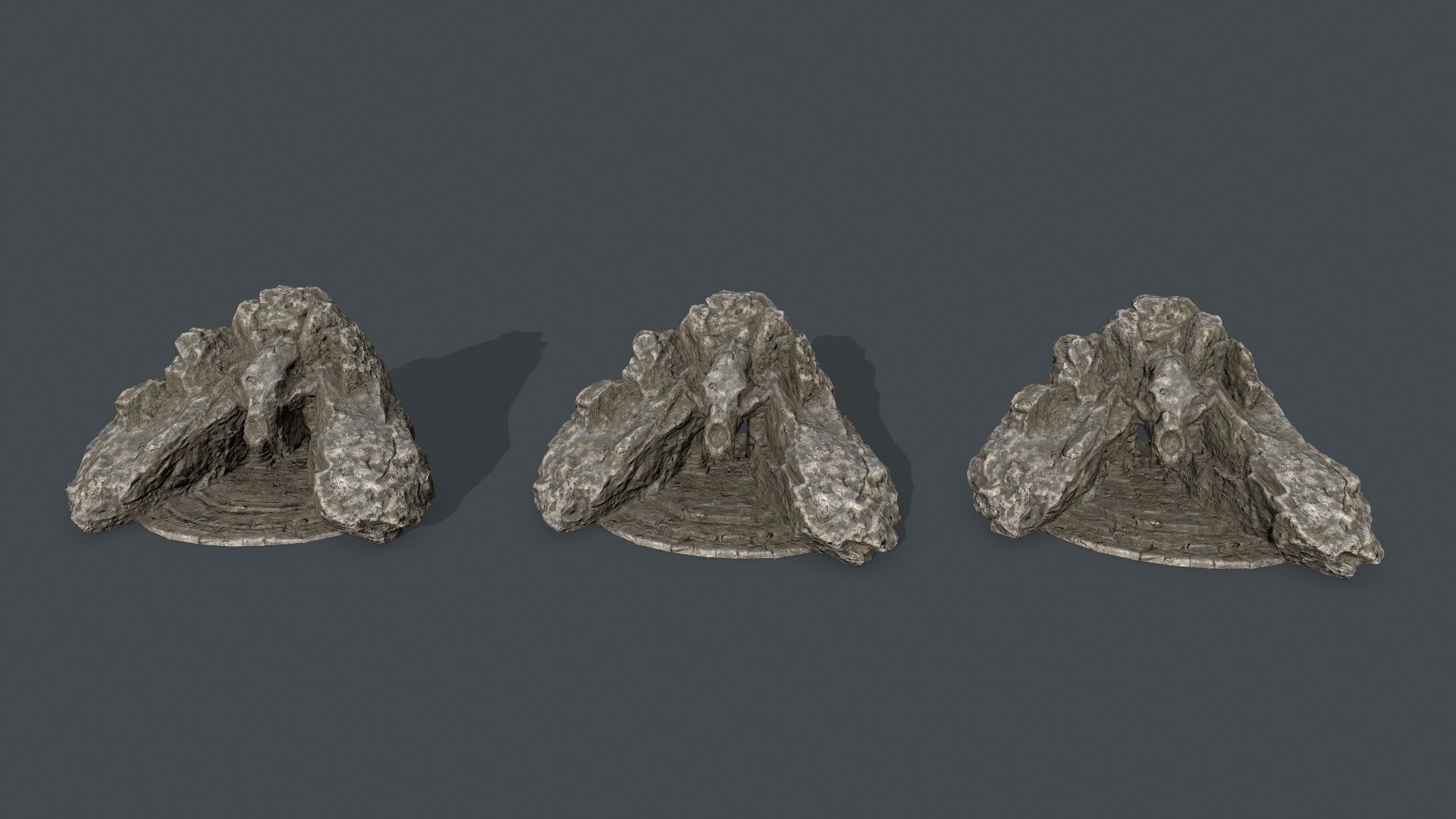 Skull Gate 13 Low-poly 3D model_14