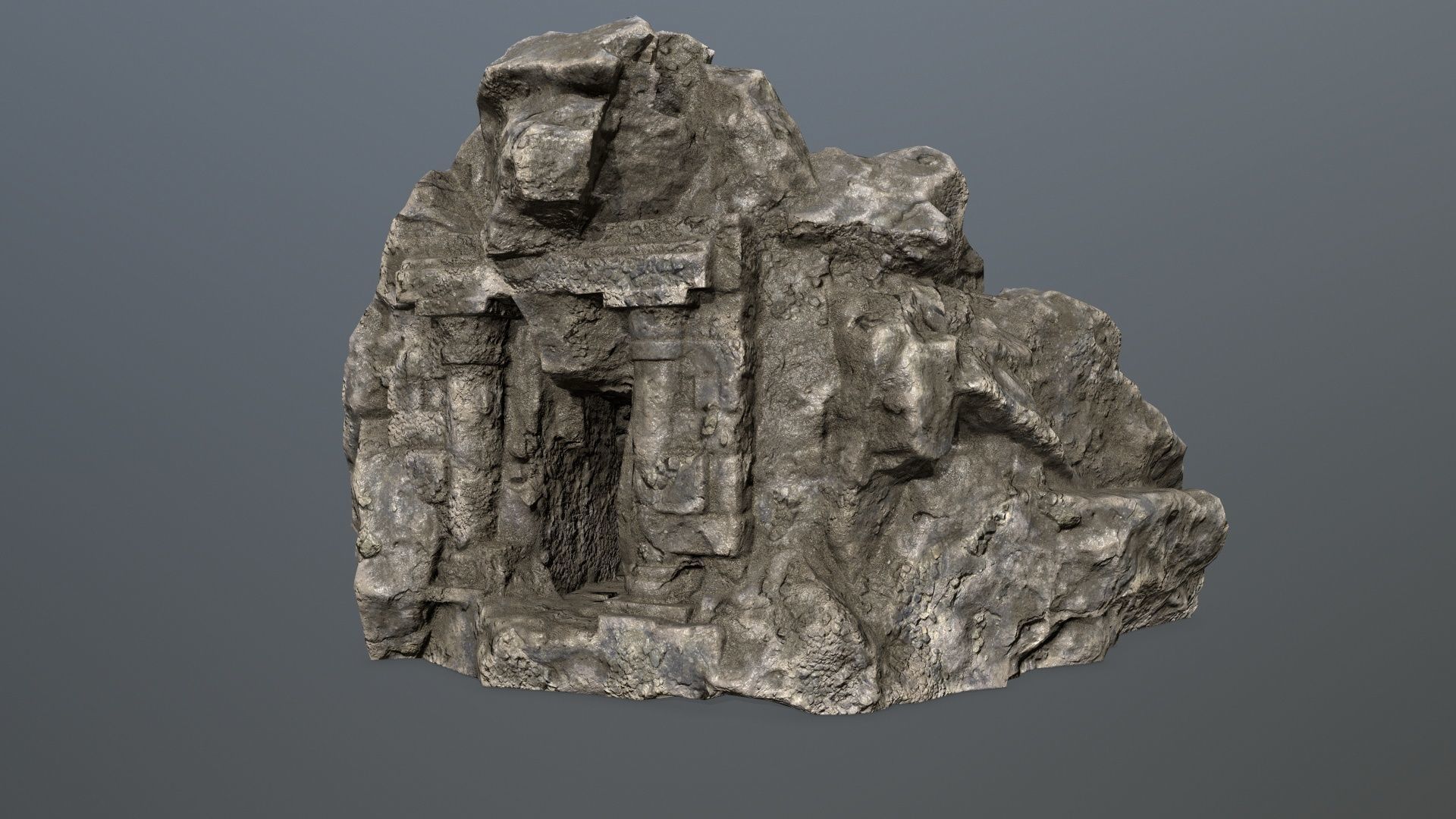 Skull Gate 13 Low-poly 3D model_5