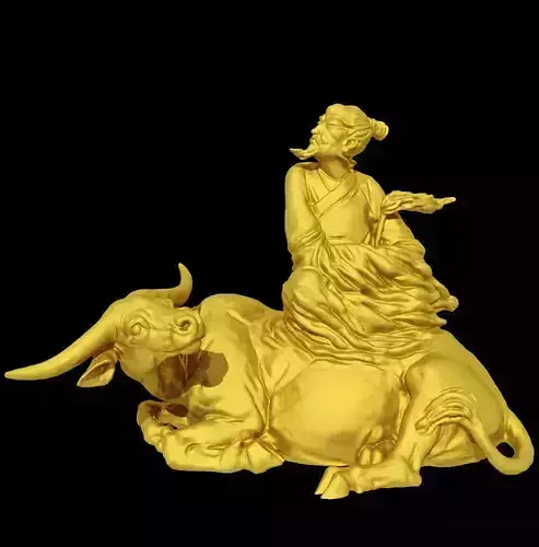  Laozi riding a Cow