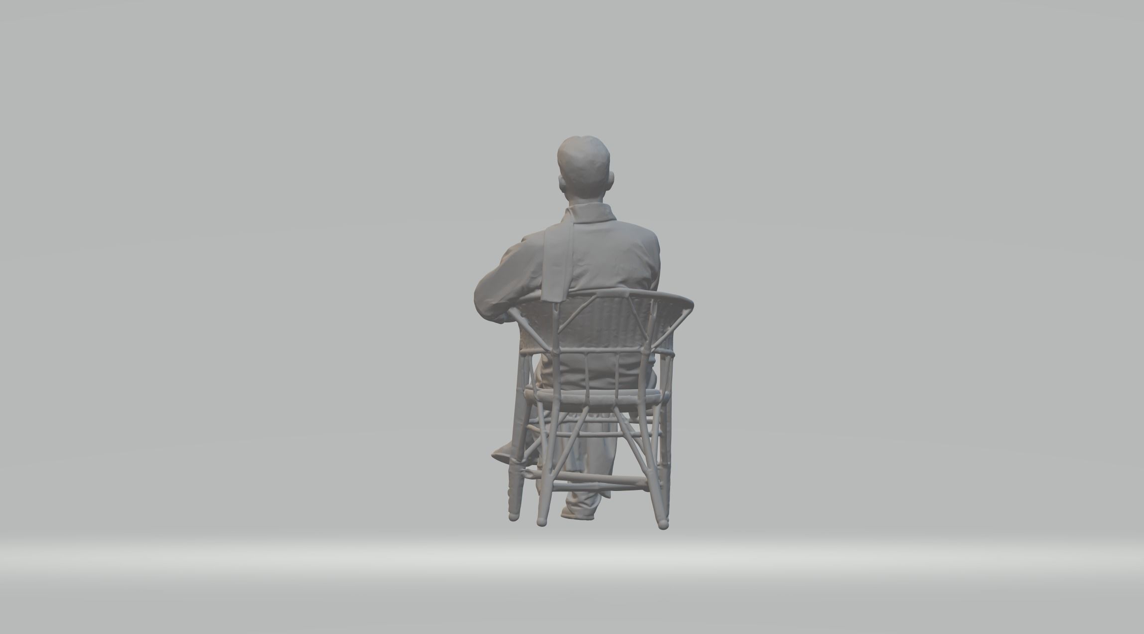 Literati Guo Moruo man poet scholar  3D print model_4