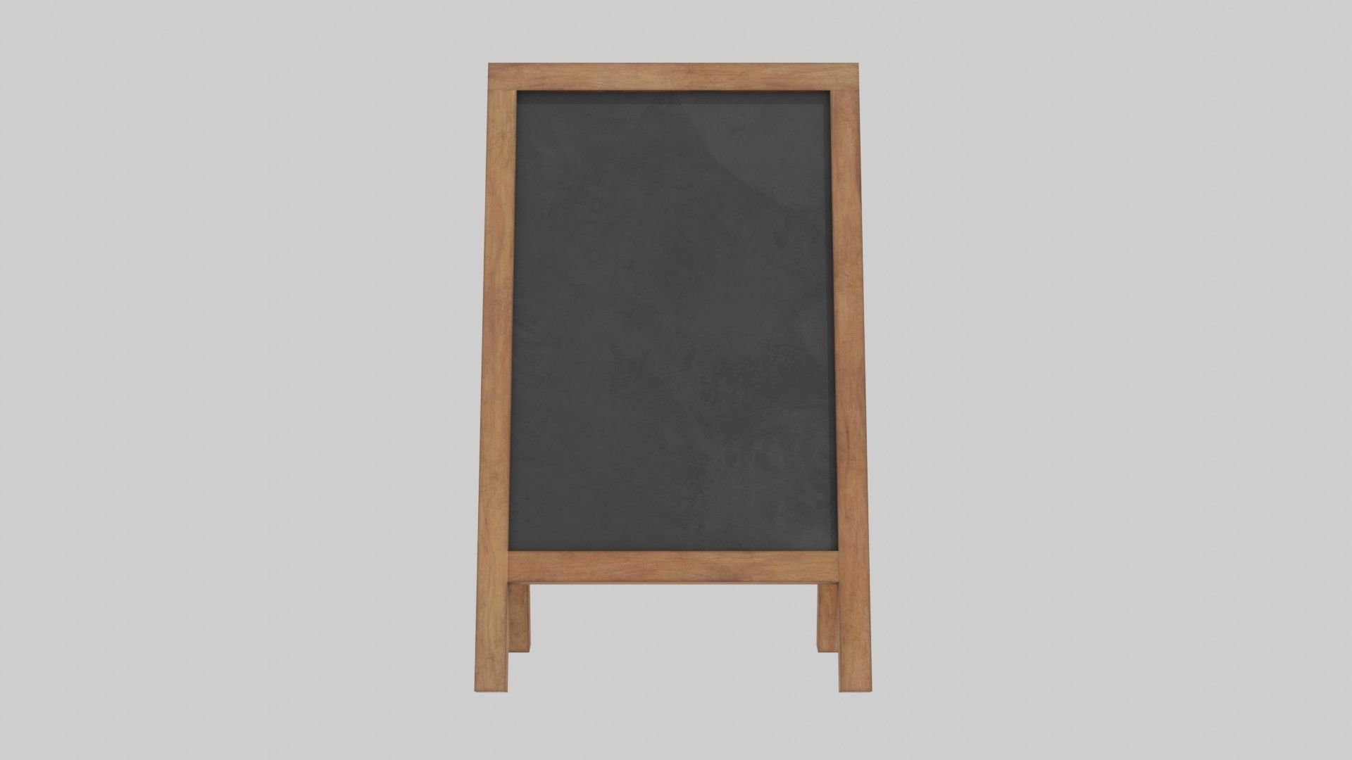 Standing chalkboard 3D model_1
