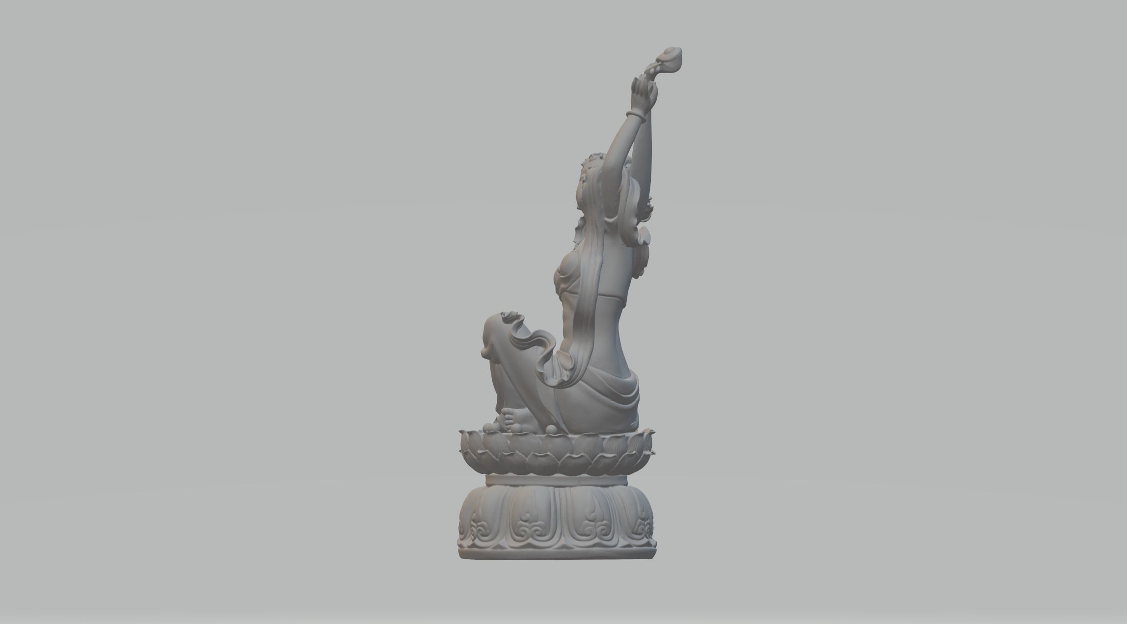 Flying Rebound Pipa Ancient Beauty Sculpture 3D print model_1