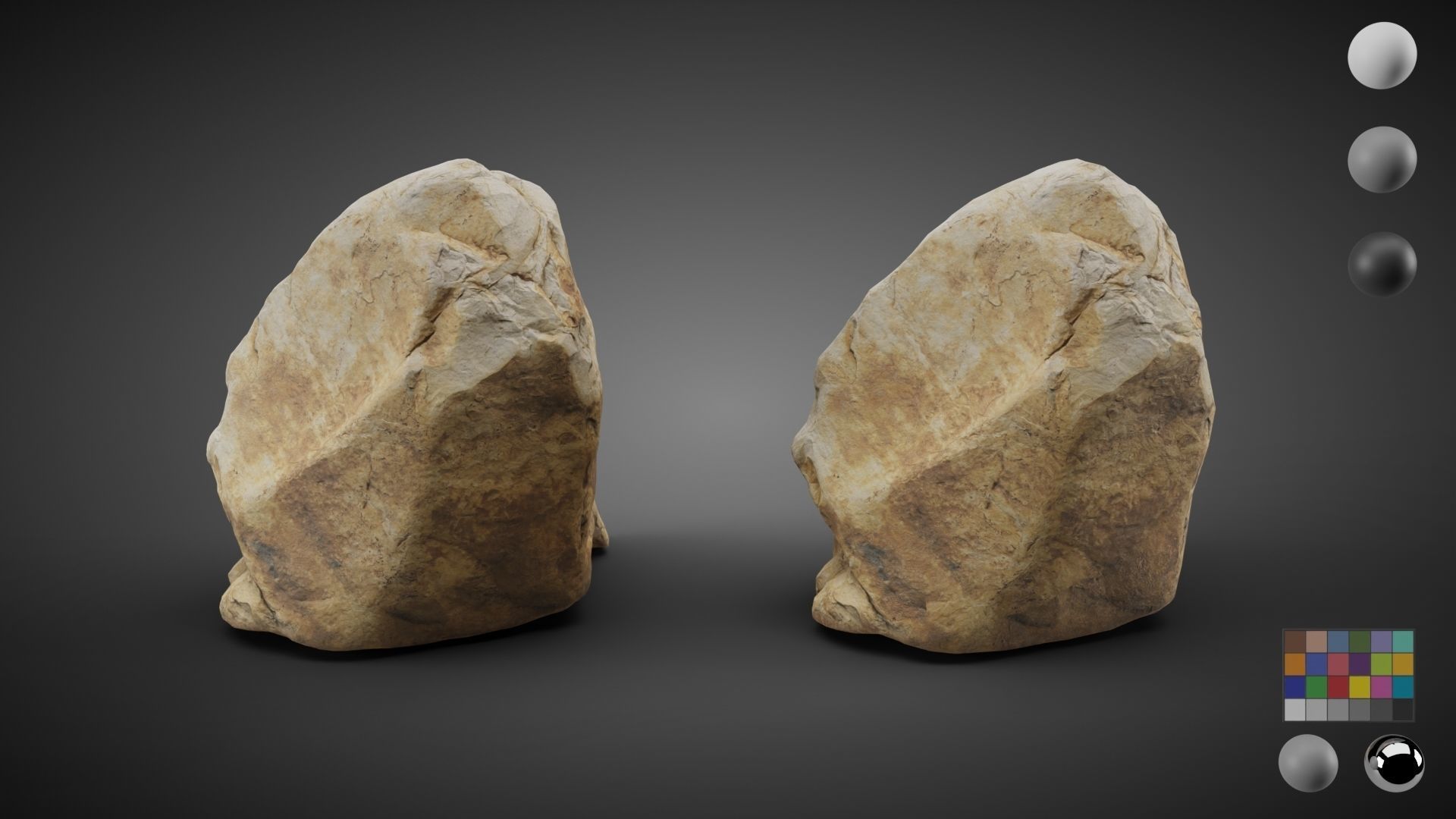 9 Scan Stones Low-poly 3D model_9