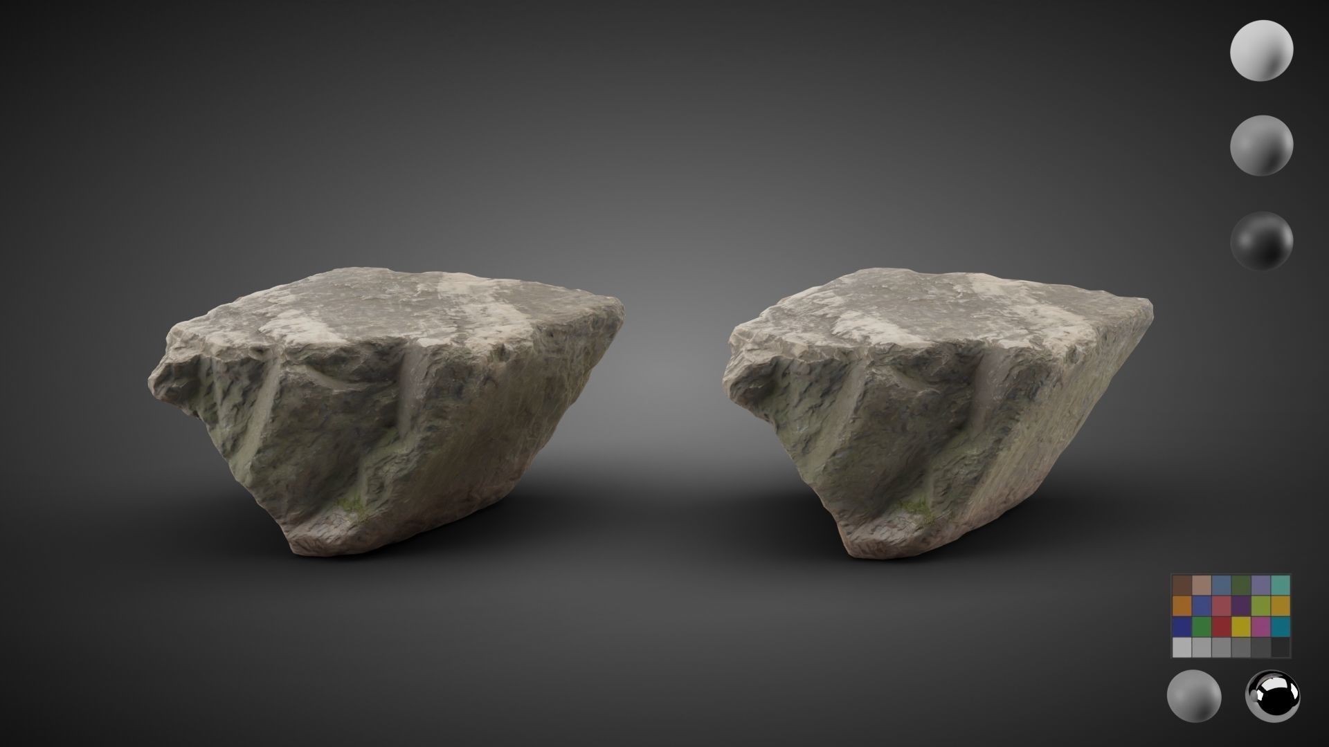 9 Scan Stones Low-poly 3D model_10