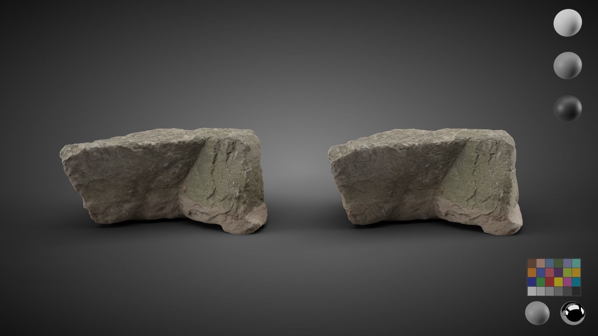 9 Scan Stones Low-poly 3D model_13
