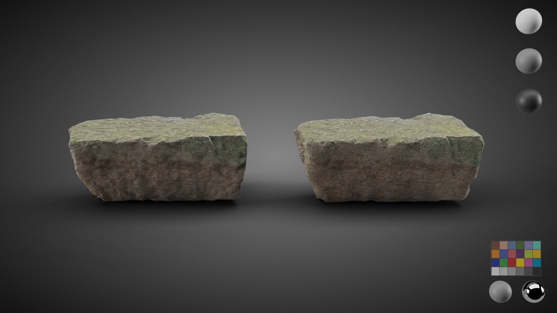 9 Scan Stones Low-poly 3D model_2
