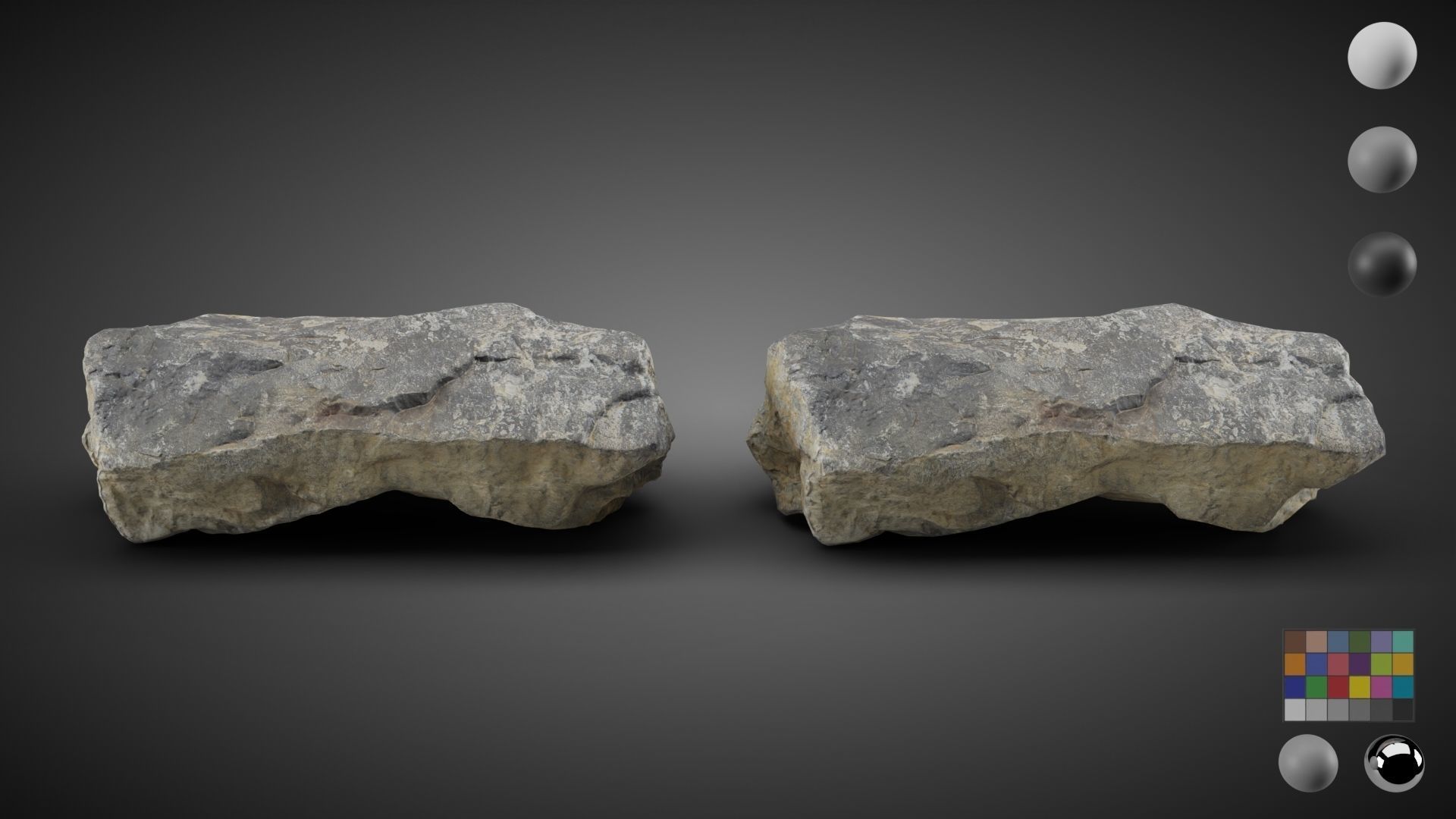 9 Scan Stones Low-poly 3D model_16