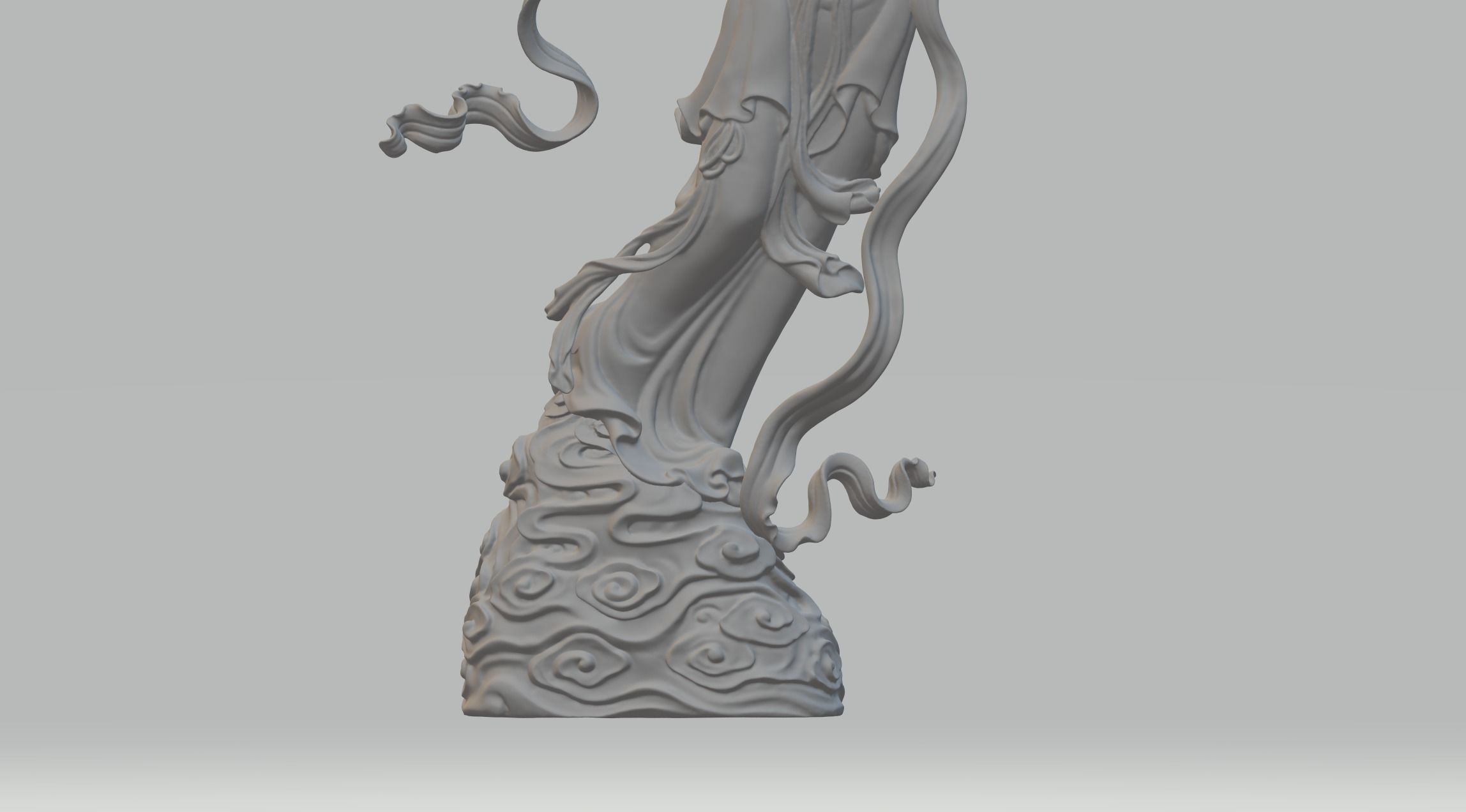 Flying Rebound Pipa Ancient Beauty Sculpture 3D print model_5