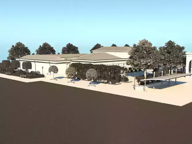 BAZAR building with trees