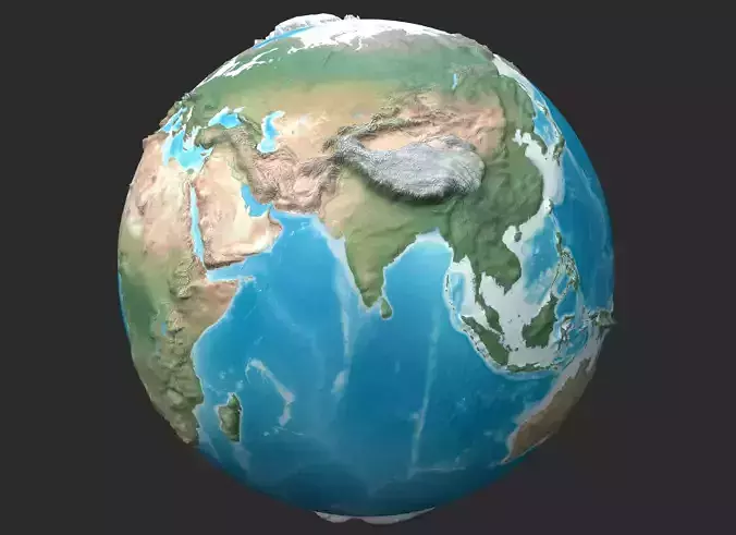 Earth Low-poly 3D model