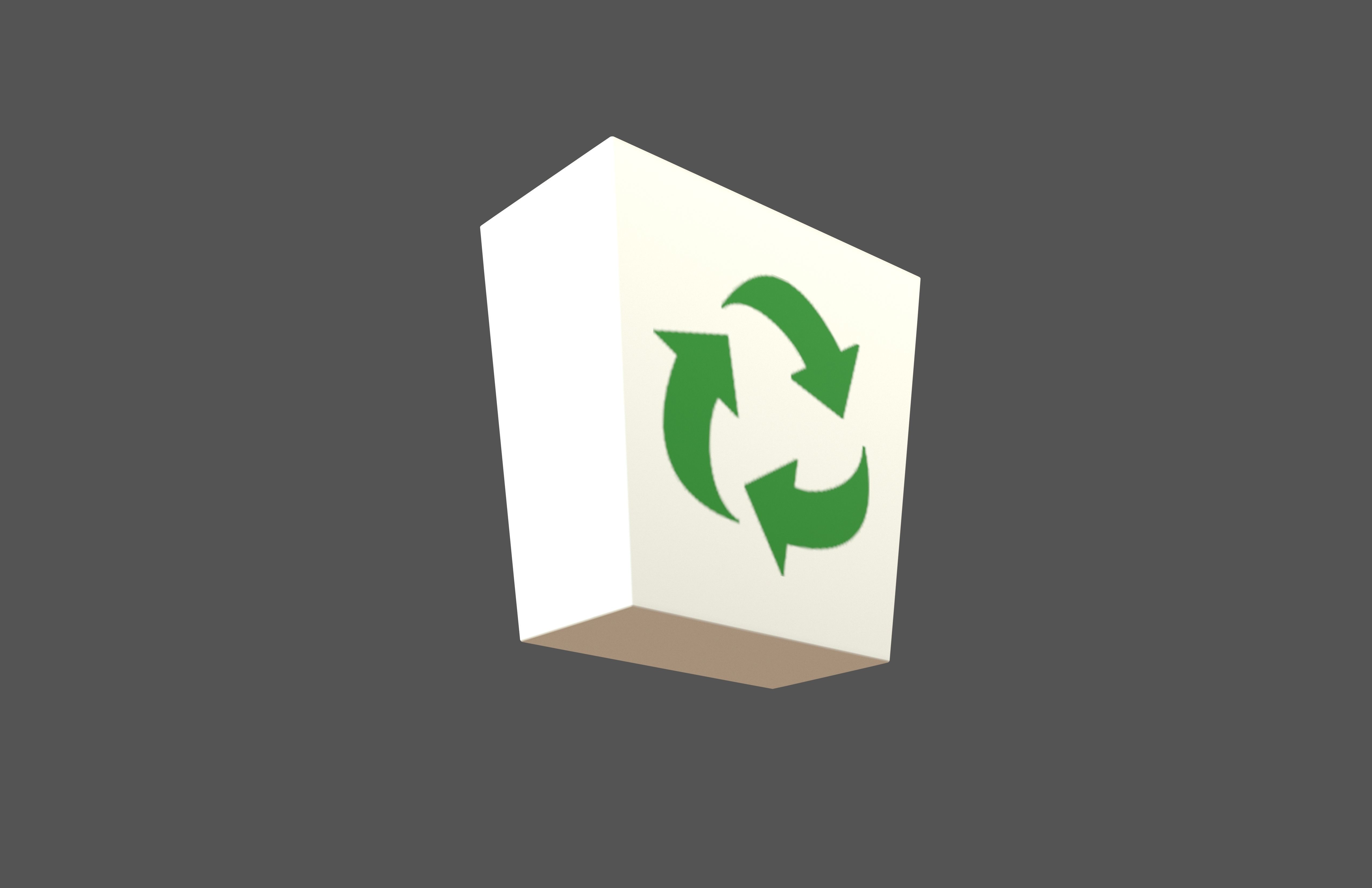 Windows 98 System Rubbish Bin Icon v1 001 Low-poly 3D model_3