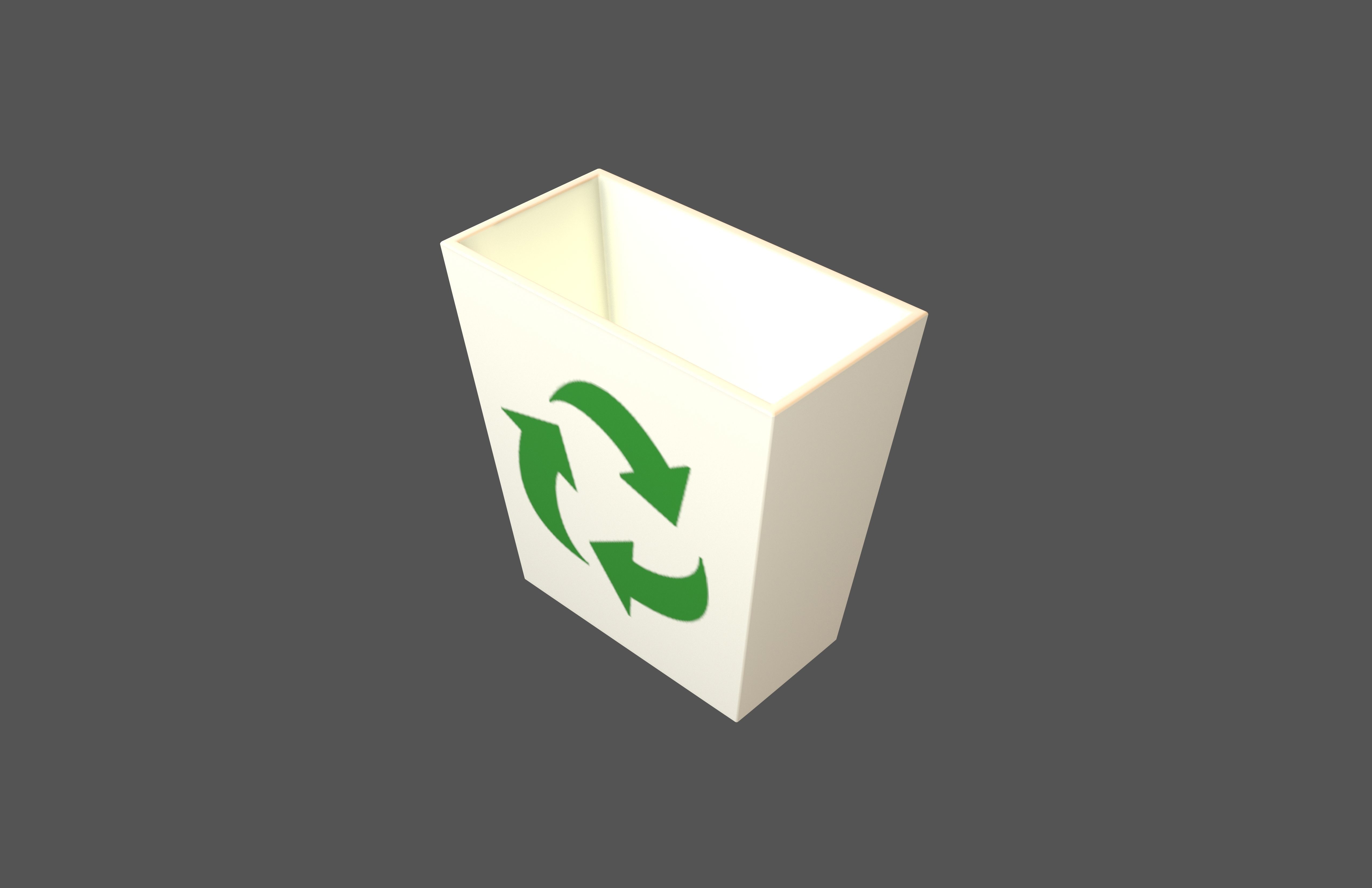 Windows 98 System Rubbish Bin Icon v1 001 Low-poly 3D model_2