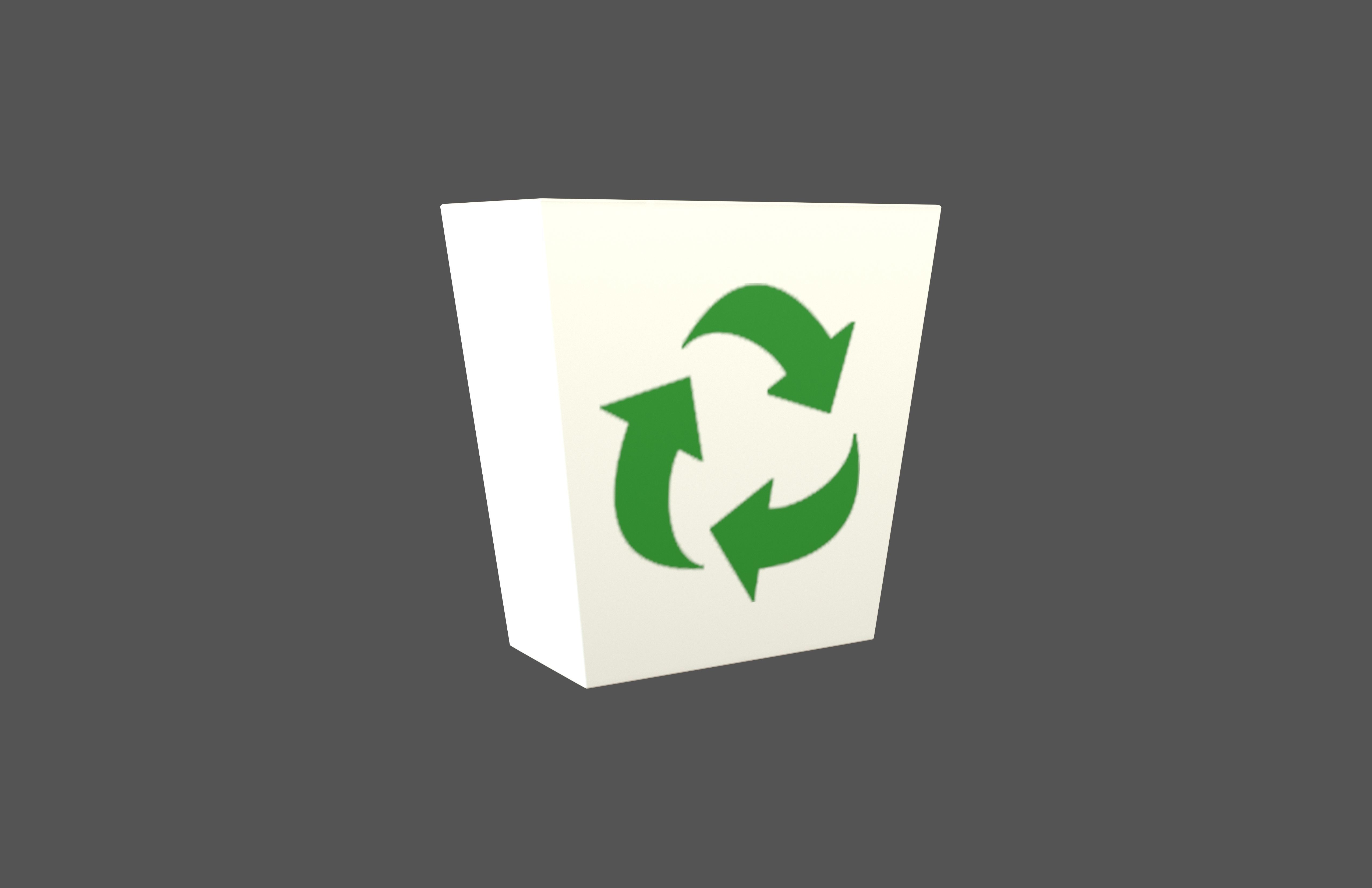 Windows 98 System Rubbish Bin Icon v1 001 Low-poly 3D model_1