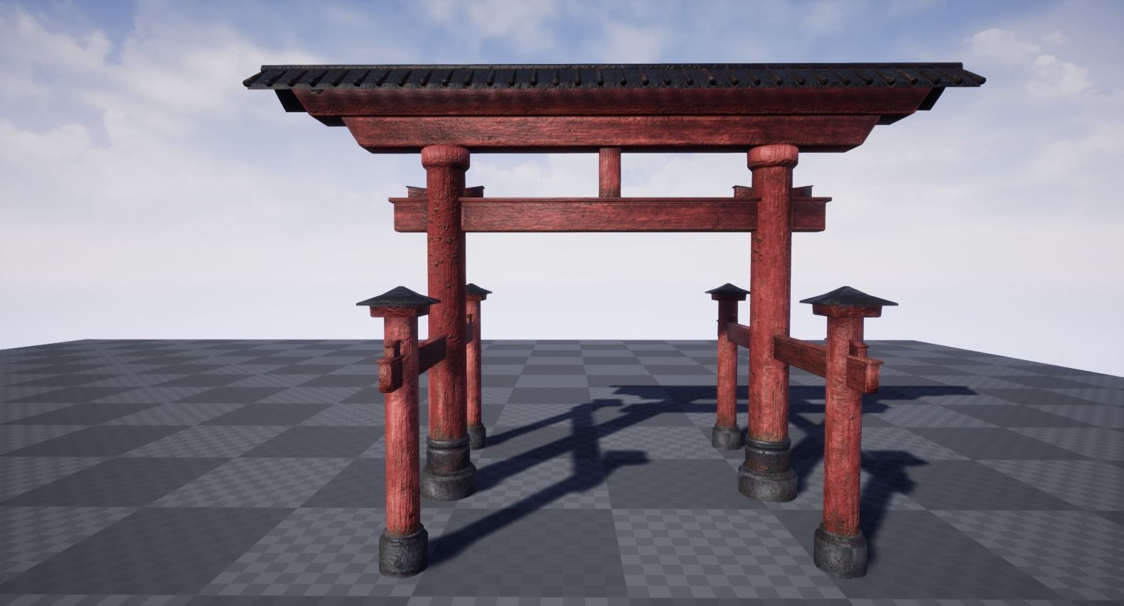 Torii Gates Low-poly 3D model_11