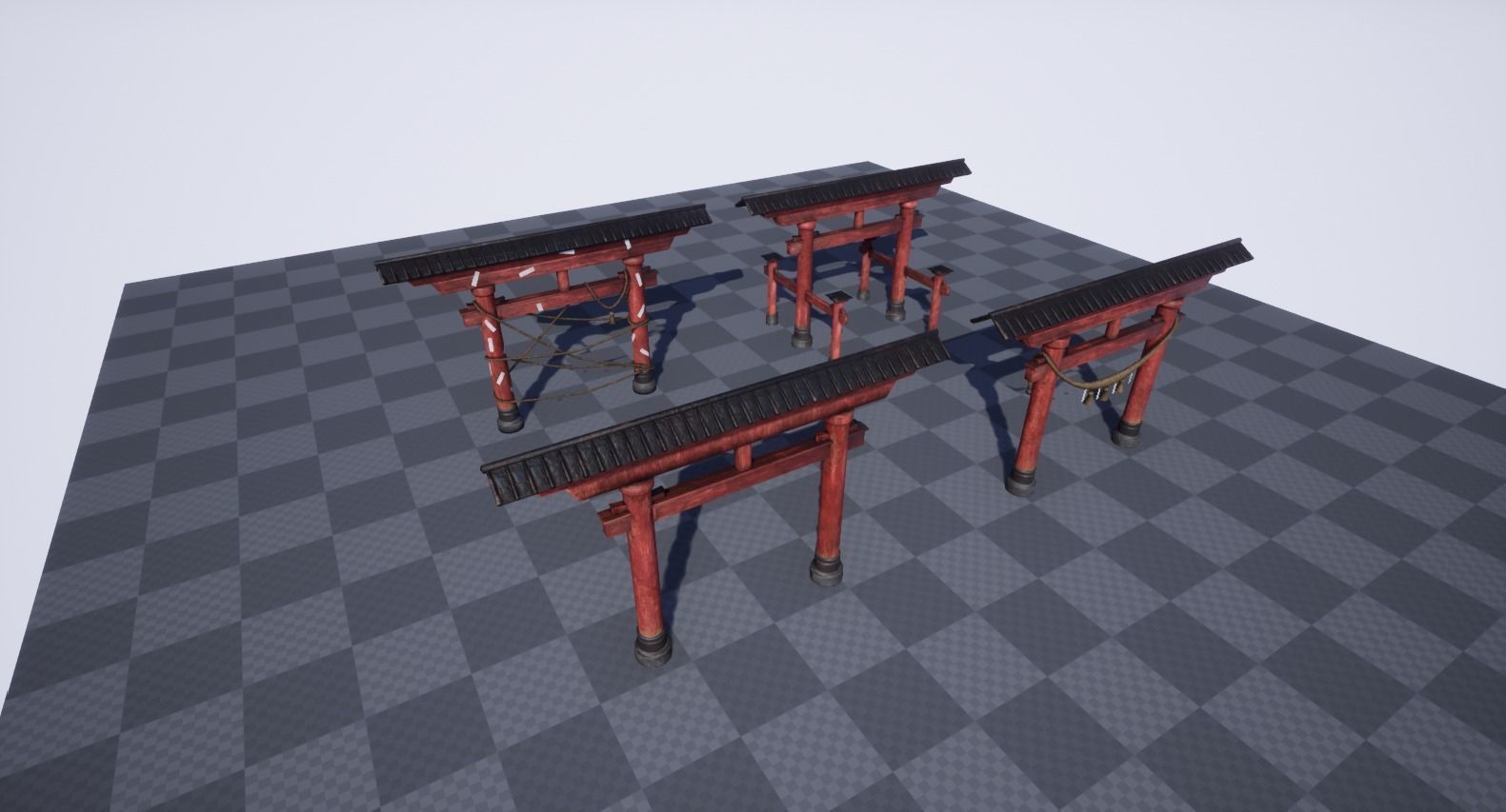 Torii Gates Low-poly 3D model_5