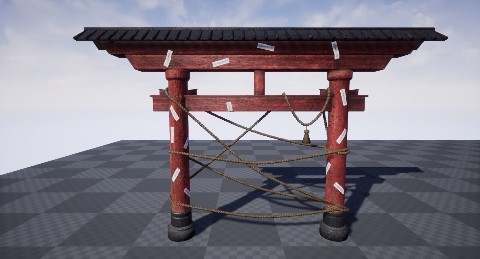 Torii Gates Low-poly 3D model_10